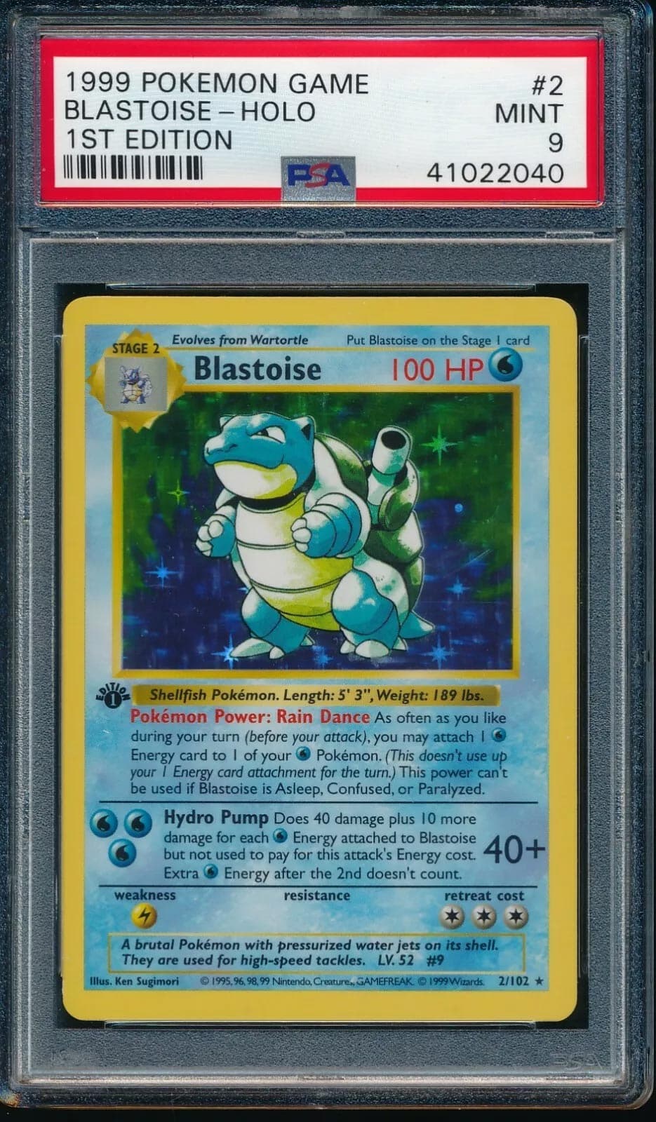 Pokemon Blastoise 1st Edition