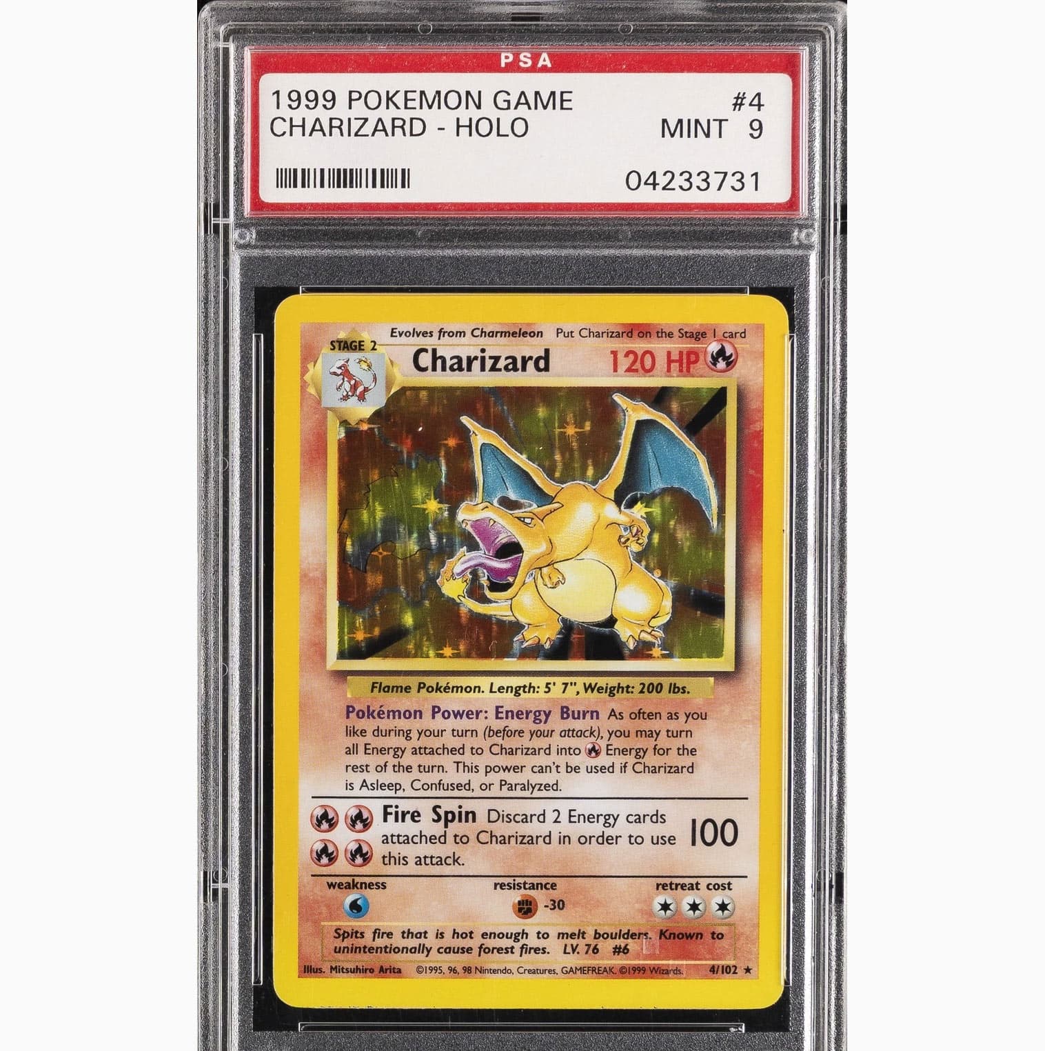 Pokemon PSA 9 Charizard 1st Edition Base Set
