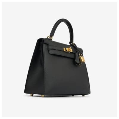 Hermès Kelly 25 Sellier Epsom Black PHW